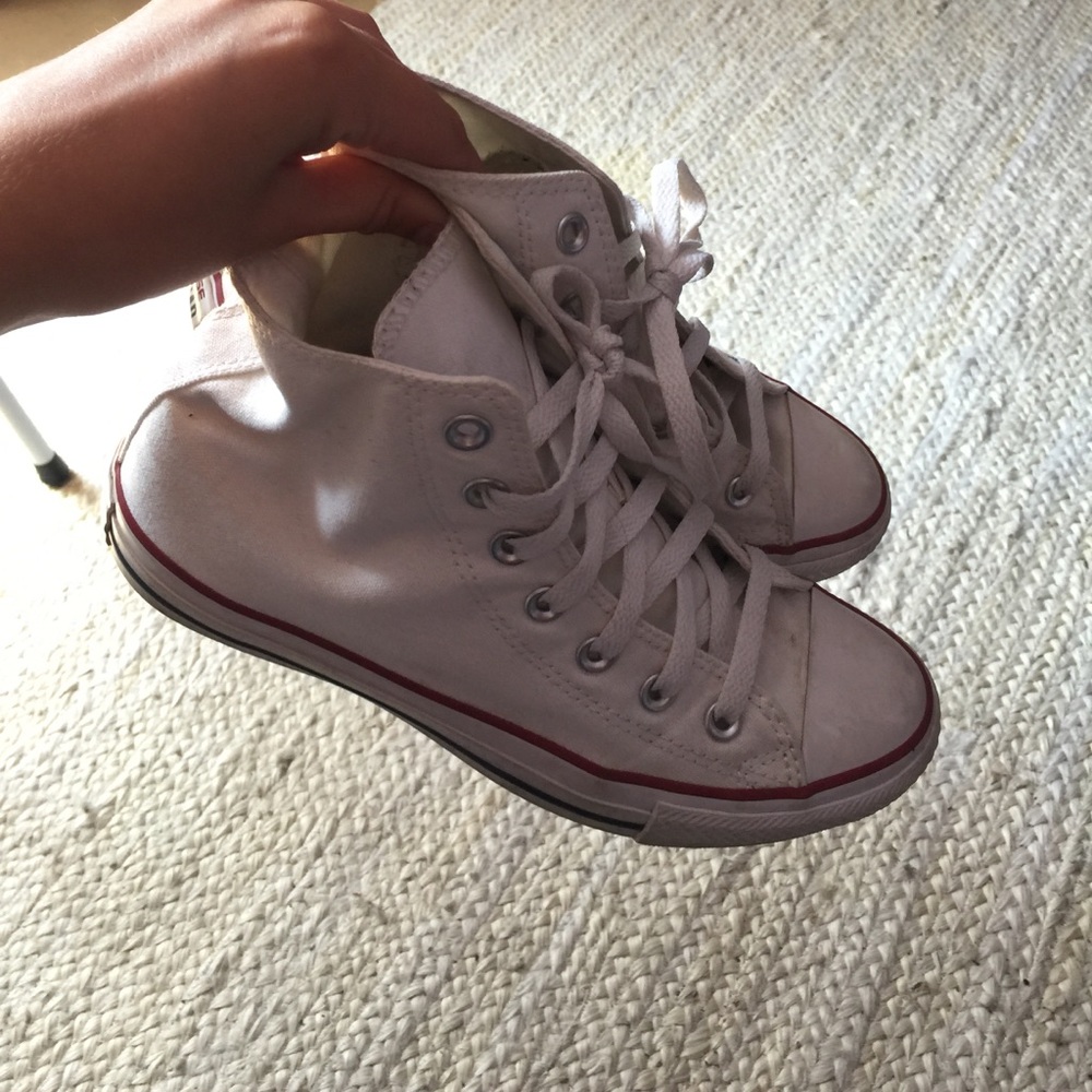 COPY - (Barely warn) high top white converse
